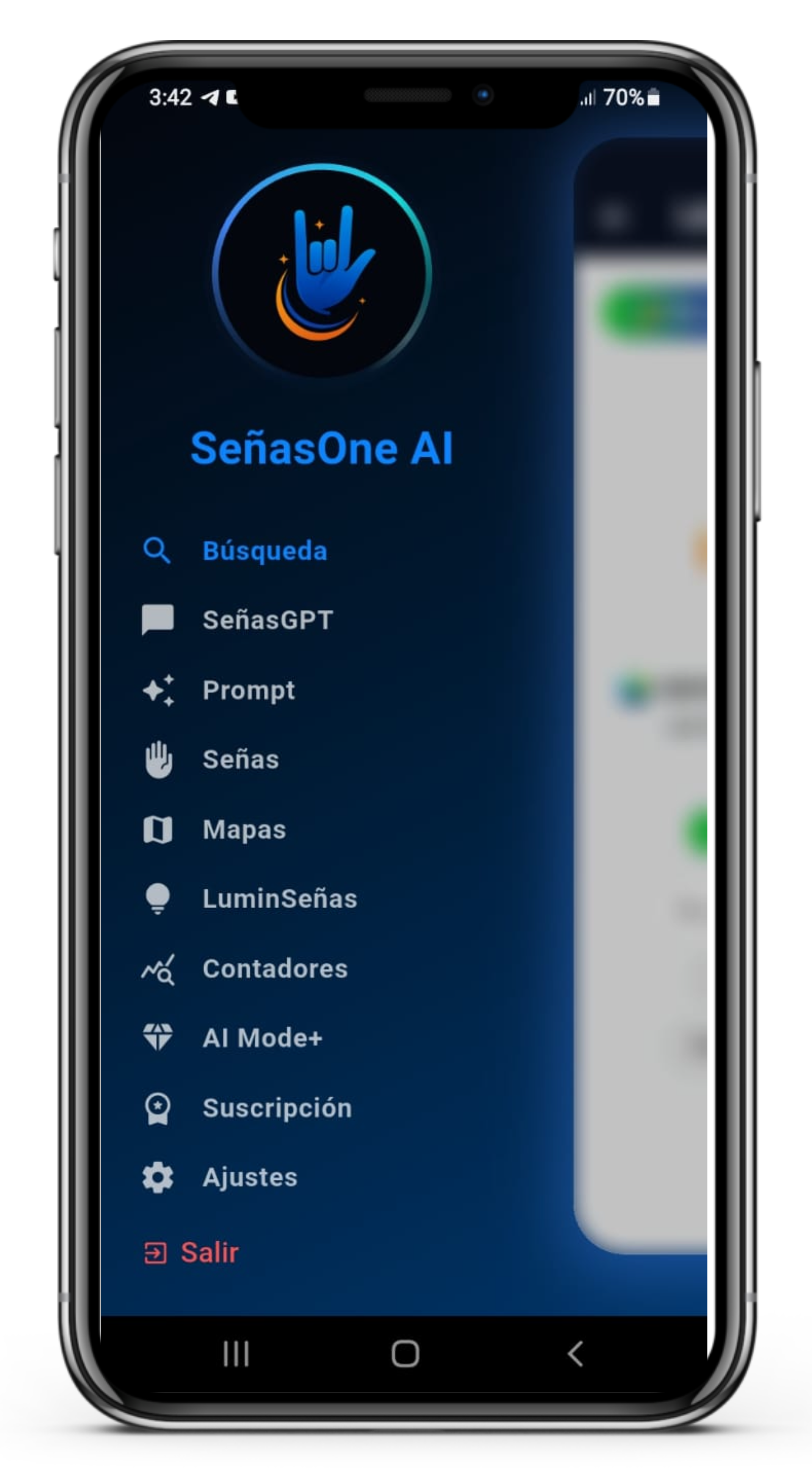 Vista previa de la app